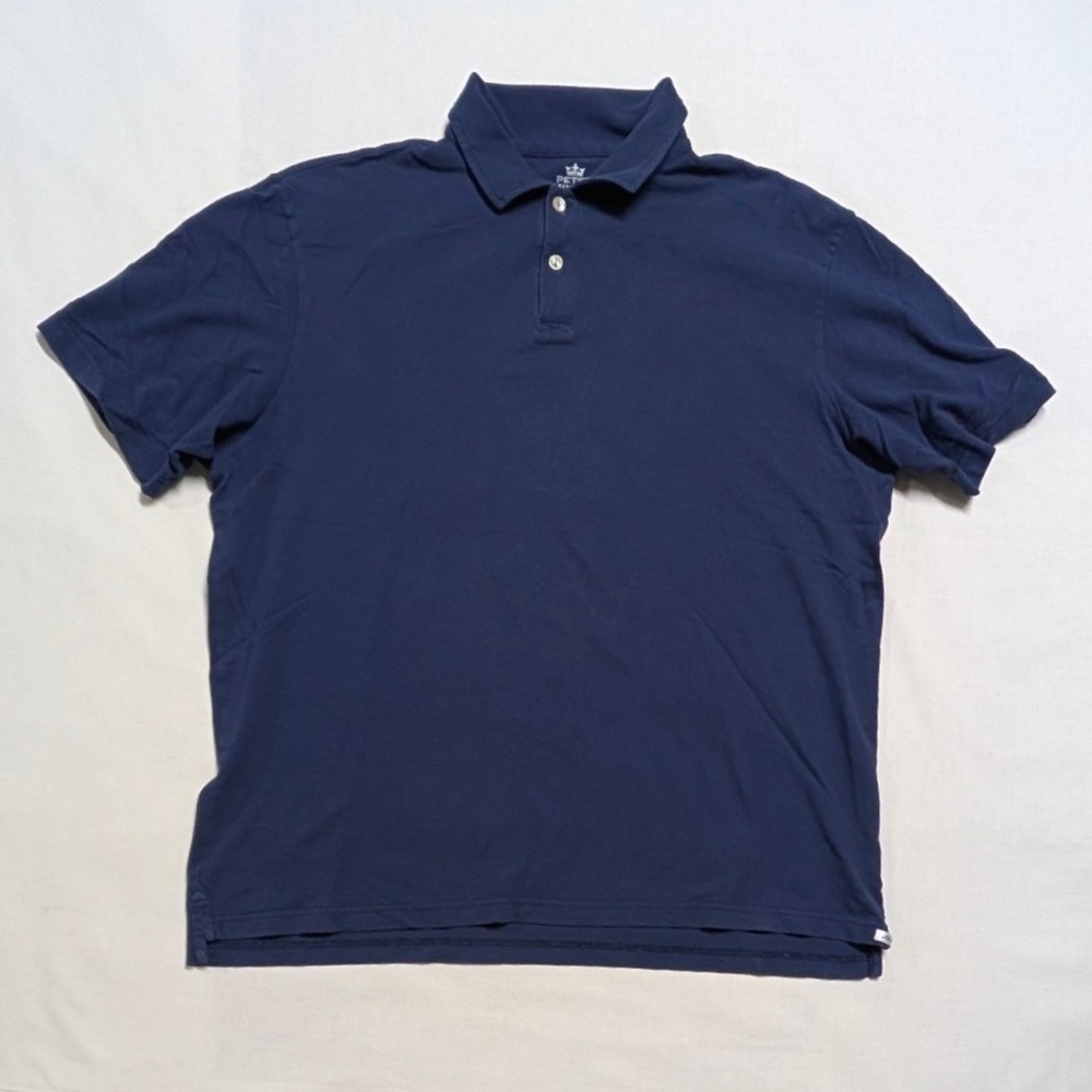 Peter Millar Seaside Wash Mens XL Navy Blue Cotton Stretch Polo Shirt